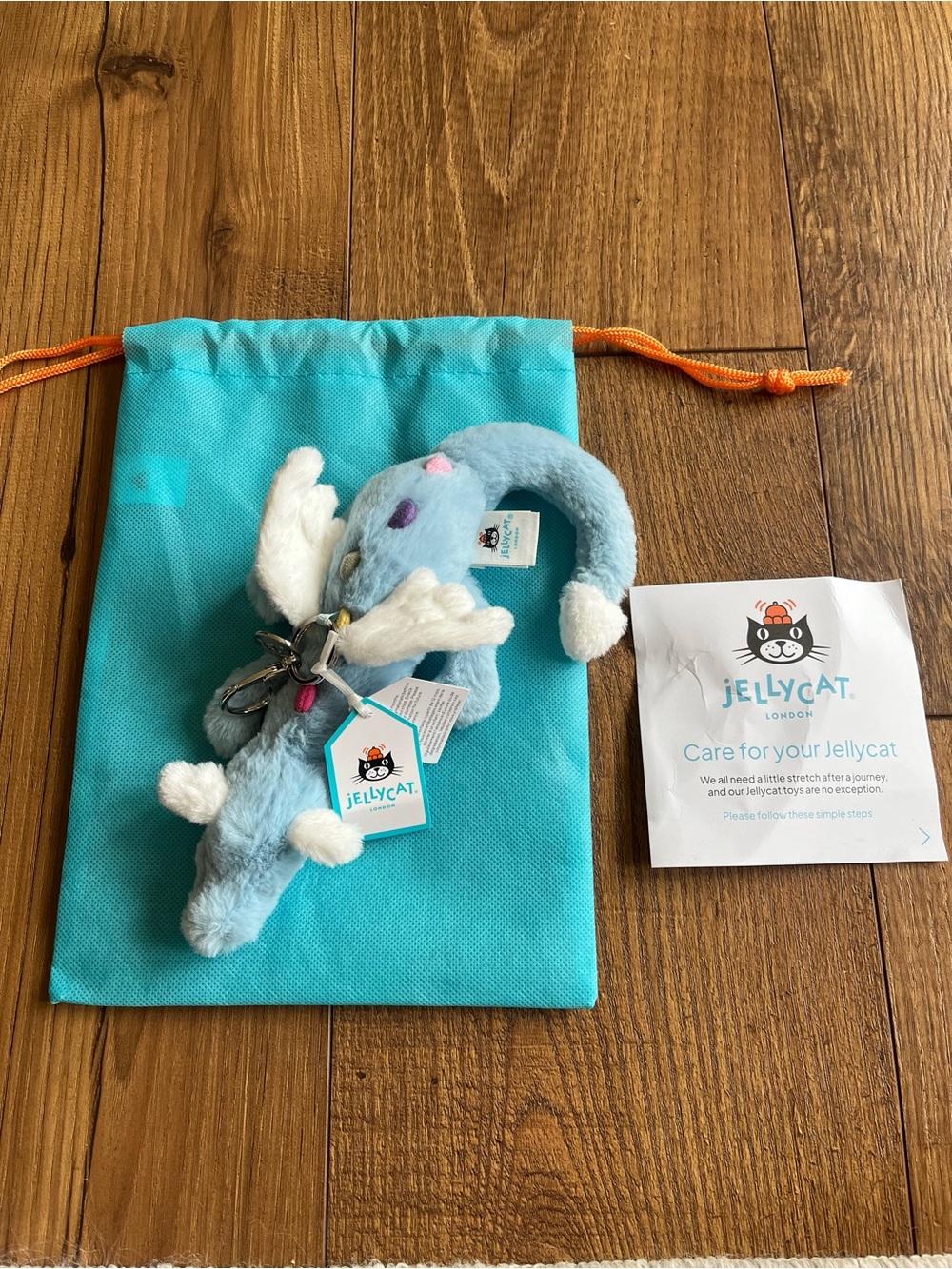 Jellycat Sky Dragon bag charm BNWT